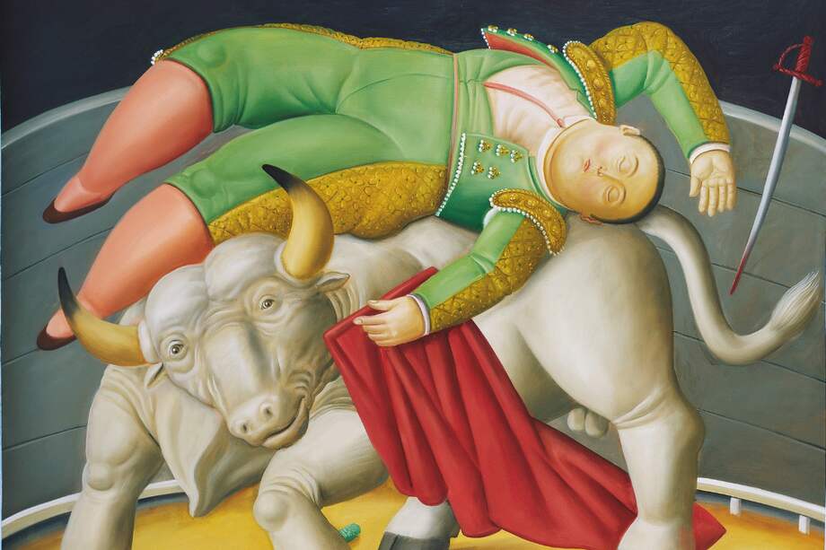 La Cornada (The Goring), 1988. Óleo sobre lienzo. 165 x 206 cm.