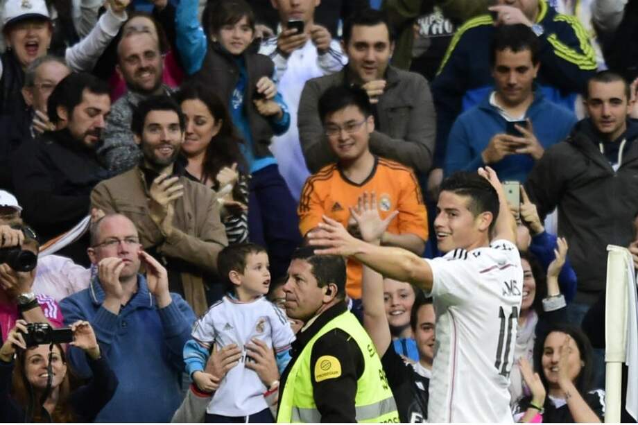 James Rodríguez abrió el camino del triunfo para el Real Madrid. Foto: AFP