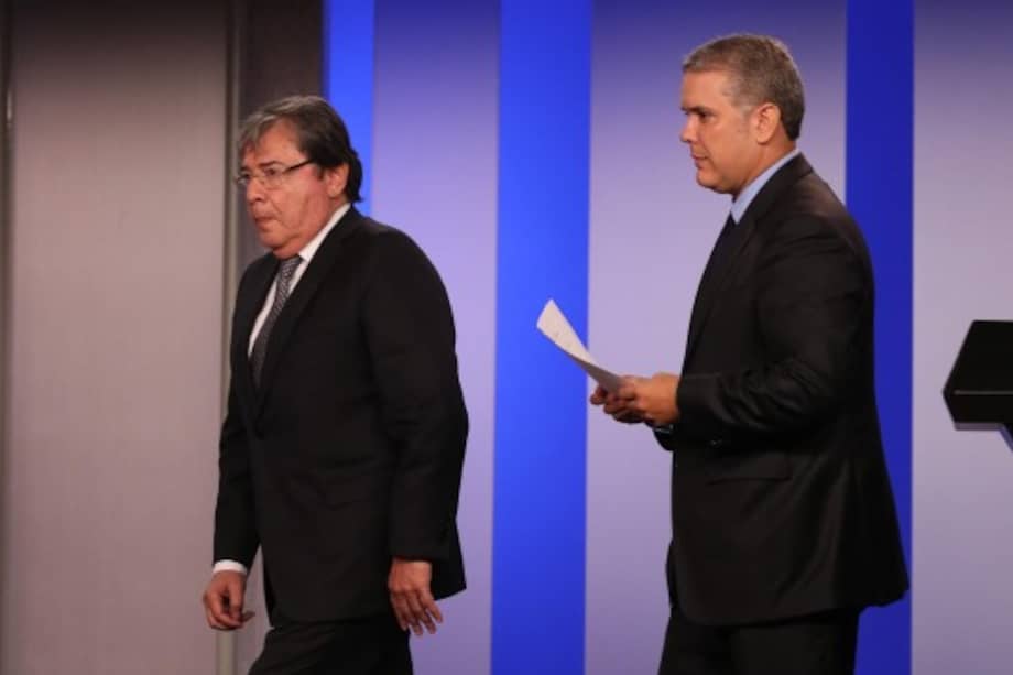 El canciller Carlos Holmes Trujillo y el presidente Iván Duque. / Presidencia