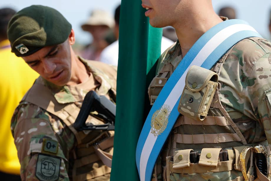 Foto de referencia. Un soldado argentino participa en un acto en Clorinda (Argentina).