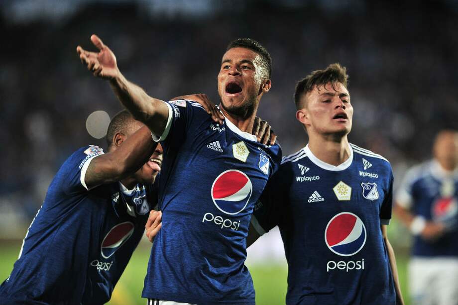 Carrillo marcó tres de los cuatro goles de Millonarios en el triunfo frente a Bucaramanga. / Óscar Pérez