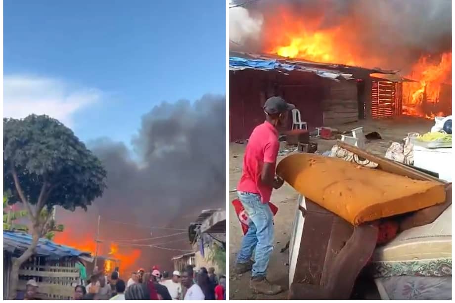 El incendio afectó más de 10 viviendas.