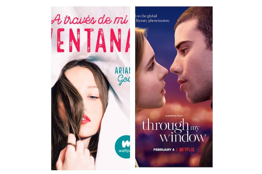 A la izquierda, imagen de la portada del libro escrito por Ariana Godoy. A la derecha, el afiche oficial de la película que se estrenará en Netflix y se basó en su novela.
