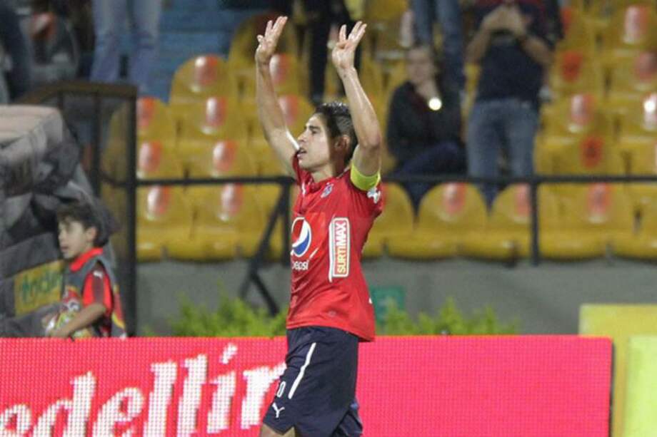 Mauricio Molina marcó el primer tanto del DIM contra Atlético Huila. Foto: DIM_Oficial