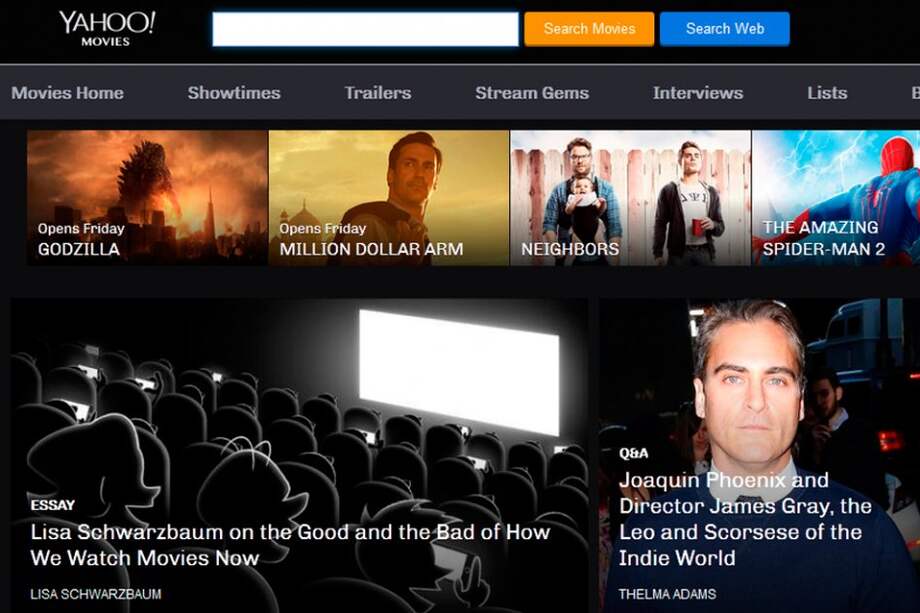 Home del sitio www.yahoo.com/movies