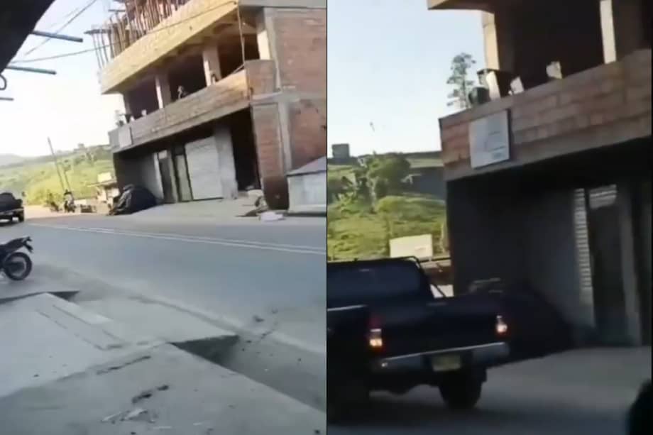 Videos en redes sociales muestran el momento exacto del intercambio de disparos entre al menos dos hombres armados y los uniformados que estaban en la base militar.