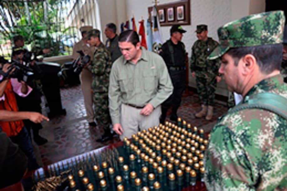 El Ministro de Defensa, Juan Carlos Pinzón, en Cali. / Mindefensa.gov.co