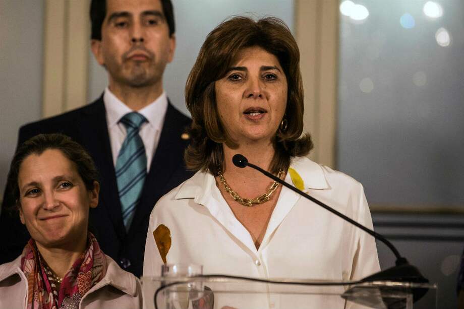 La canciller colombiana, María Ángela Holguín. / AFP