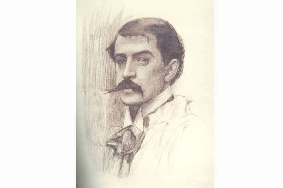 Autorretrato de Francisco Antonio Cano en técnica de lápiz sobre papel. /Tomado del libro de Ediciones Gamma