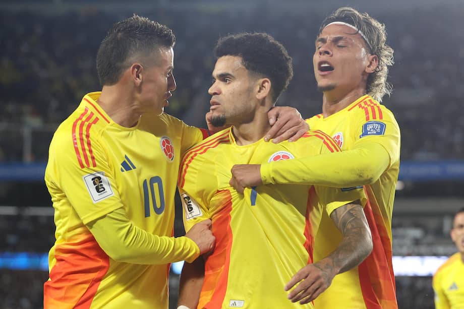 James Rodríguez, Luis Díaz y Richard Ríos, referentes de la selección.