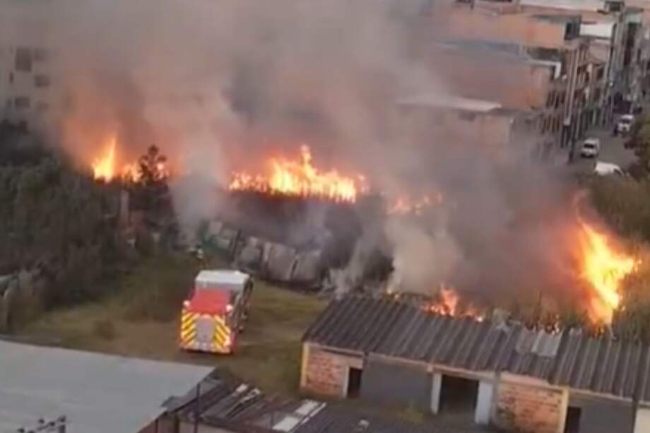 Bomberos atienden la situación.