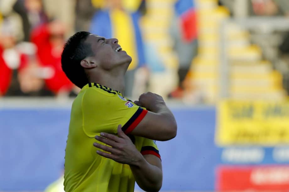 El futbolista colombiano James Rodríguez no tuvo un buen partido. /AFP