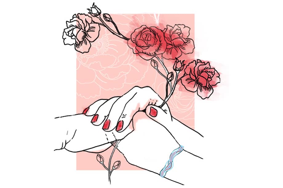 Diana eligió las rosas para despedir a David en la orilla del río.