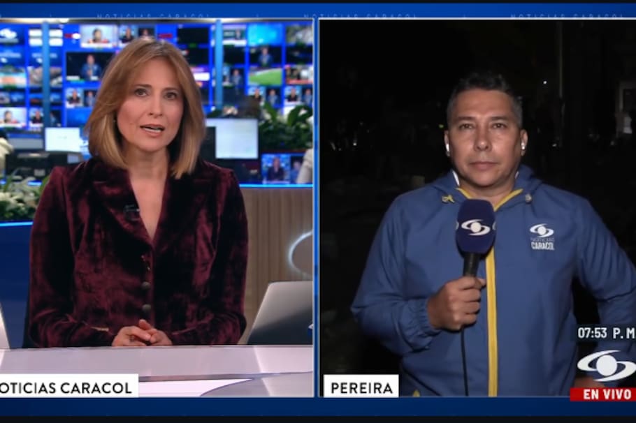 María Lucía Fernández y Freddy Gómez, periodistas de 'Noticias Caracol'.