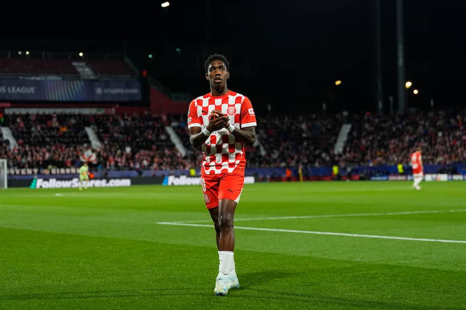 Yaser Asprilla, jugador del Girona en la Champions League.