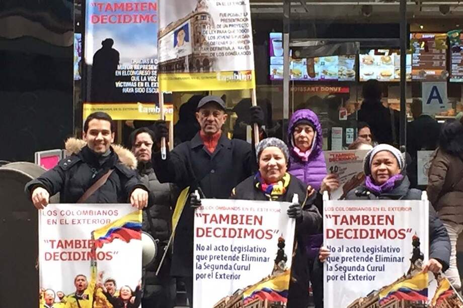 Manifestación de colombianos en Miami, Estados Unidos. / Cortesía