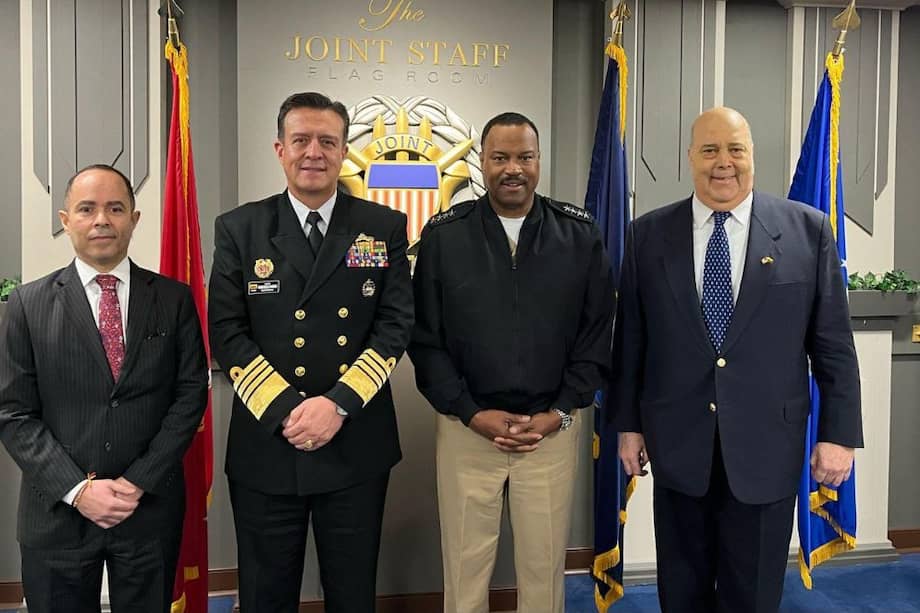 El almirante Francisco Cubides, comandante general de las Fuerzas Militares de Colombia, realizó su primera visita oficial a Estados Unidos.