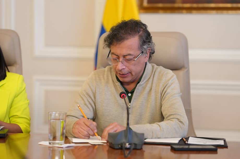 El presidente Gustavo Petro en el último consejo de ministros sobre el presupuesto general.