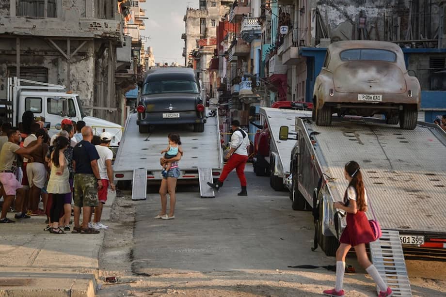Rodaje de "Fast and Furious 8" (Rápido y Furioso) en Cuba. / AFP