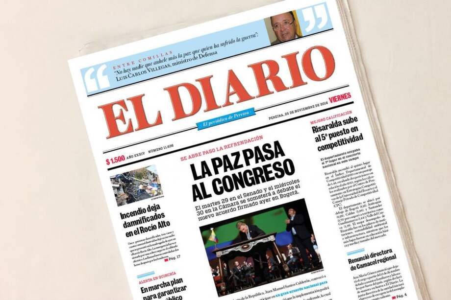 Pereira estrena periódico: 'El Diario', fruto de la unión de 'La Tarde' y 'El Diario del Otún'