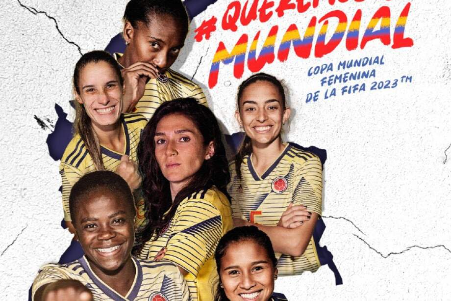 El afiche promocional de la aspiración de Colombia para hacer la Copa Mundo, que se definirá mañana 25 de junio.