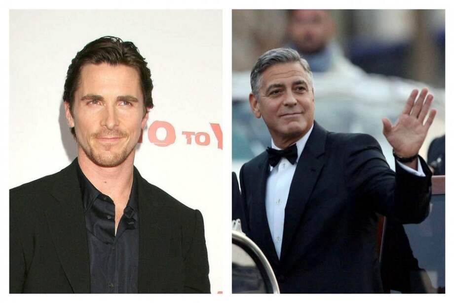 Los actores Christian Bale y George Clooney.