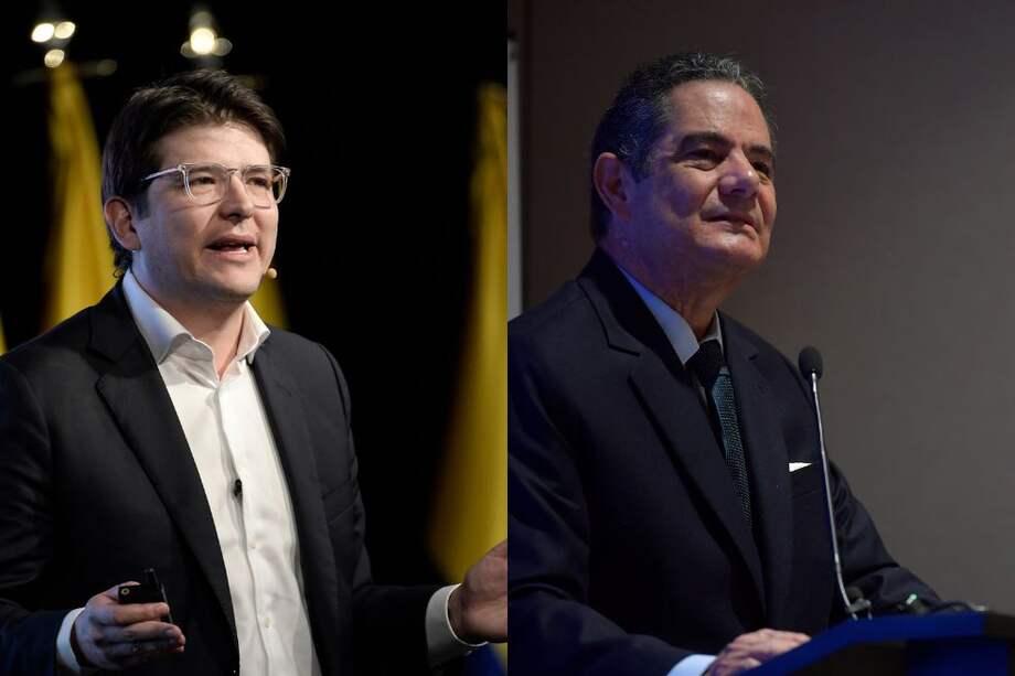 EL senador Miguel Uribe Turbay y el exvicepresidente Germán Vargas Lleras.