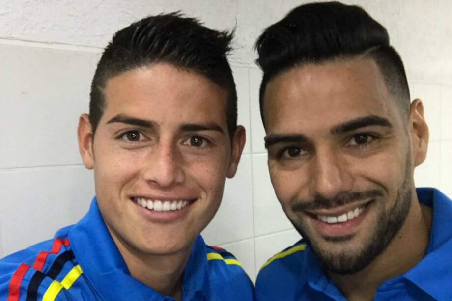 James Rodríguez y Radamel Falcao García, jugadores de la selección Colombia. / @jamesdrodriguez