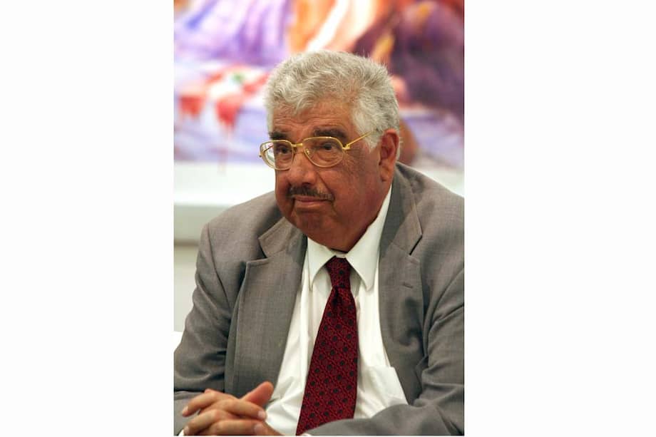 El actor Rubén Aguirre durante una conferencia de prensa en Ciudad de México. / AFP