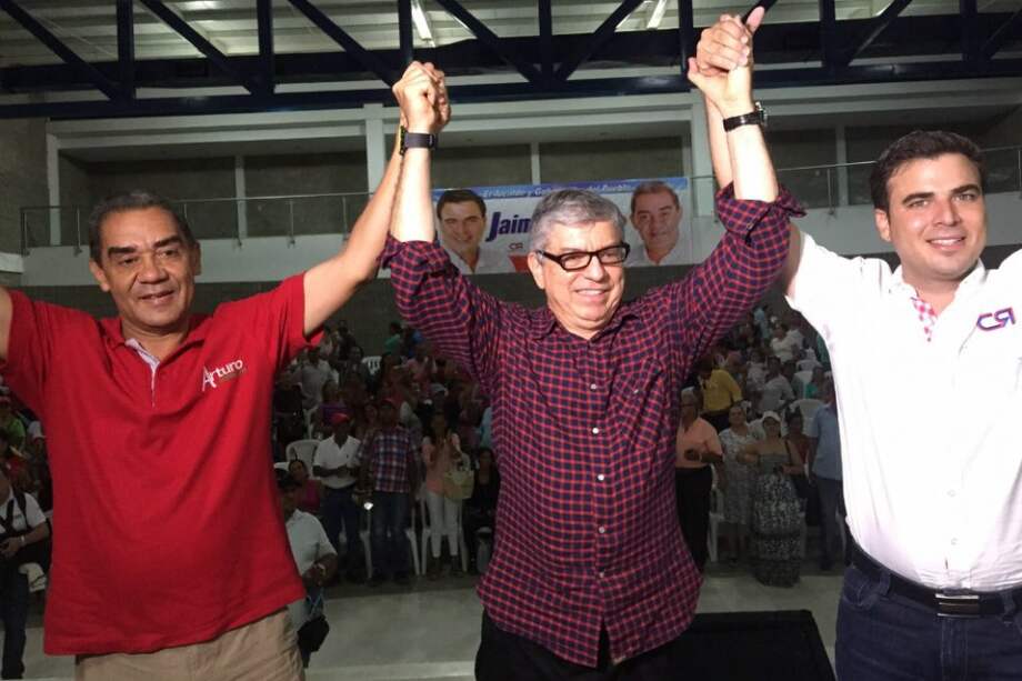 El expresidente Gaviria en campaña en Valledupar.