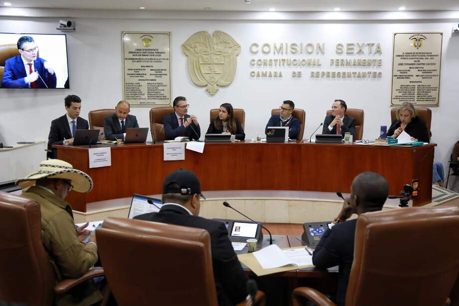 Ministro de Educación, Alejandro Gaviria, durante su presentación en la Comisión Sexta.