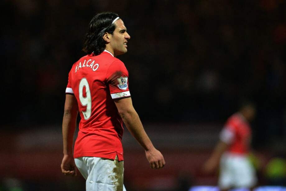 Radamel Falcao García, delantero de Manchester United. Foto: AFP
