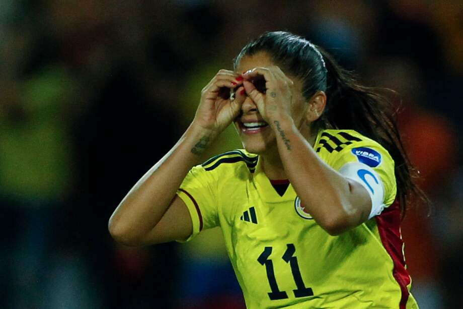 Catalina Usme marcó el primer gol de Colombia en el duelo ante Chile, en el cierre de la Copa América Femenina. (Colombia). EFE/Luis Eduardo Noriega A.