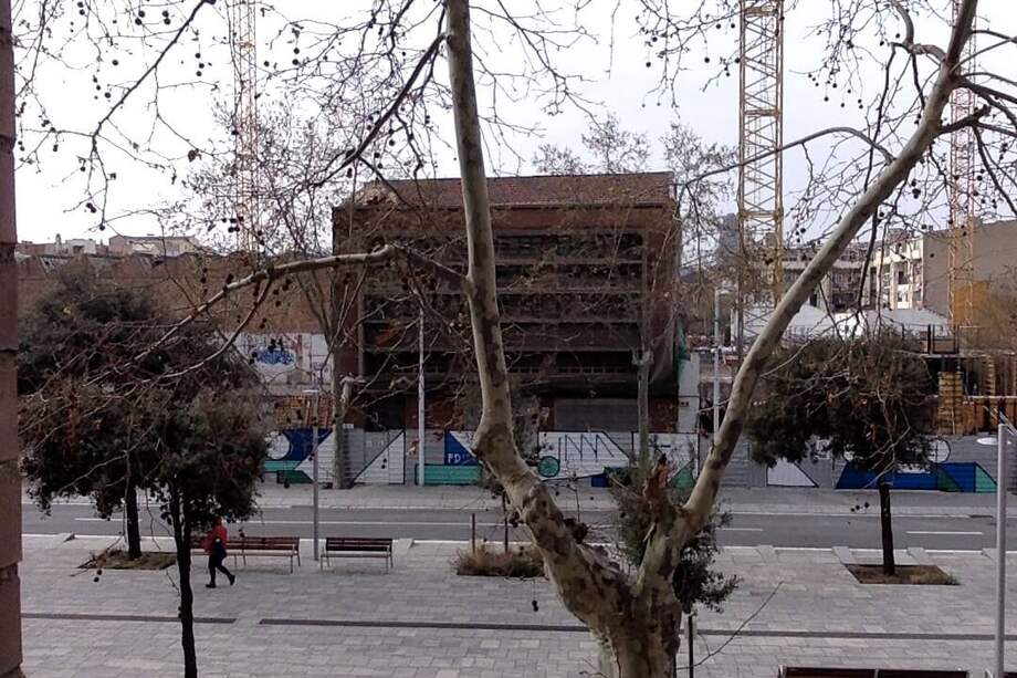 Imagen de la situación en un rincón de la Barcelona de estos días, en tiempos de confinamiento. / Daniela Siara