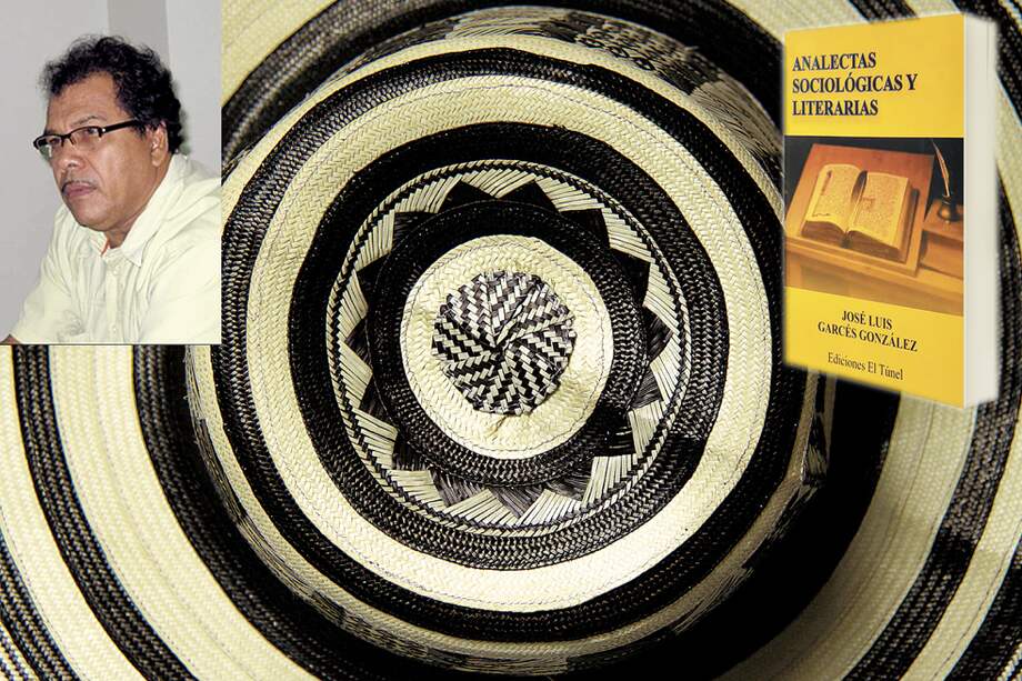 El sombrero vueltiao, José Luis Garcés y la portada de su nuevo libro.