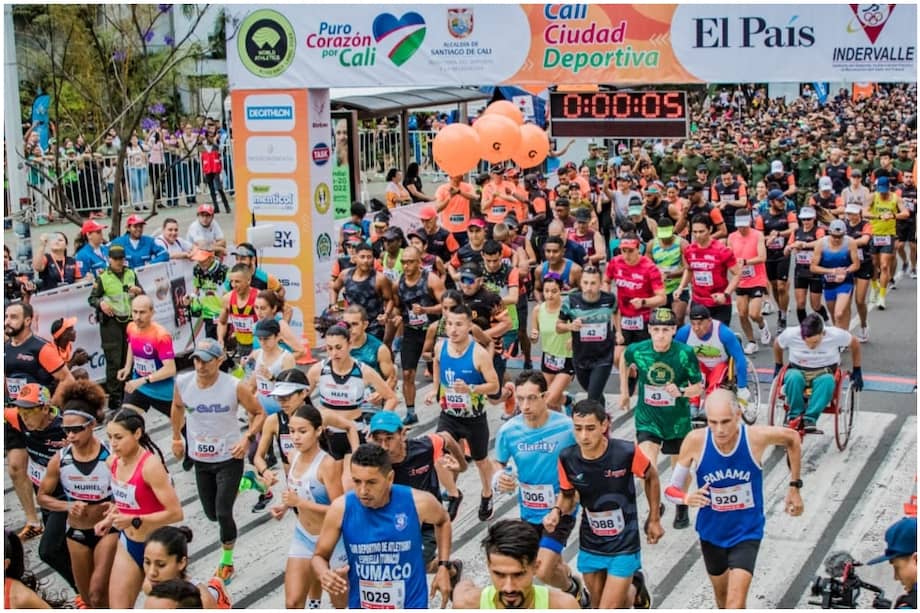 Cerca de 4.000 atletas participaron en la Carrera del Pacífico, en Cali.