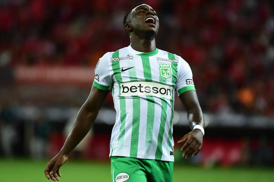 Marino Hinestroza, con la camiseta de Atlético Nacional.