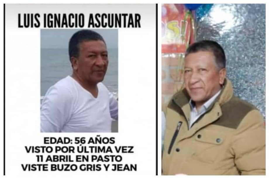 Durante meses, la familia Ascuntar circuló en redes sociales mensajes pidiendo información de Luis Ignacio Ascuntar. / Archivo particular