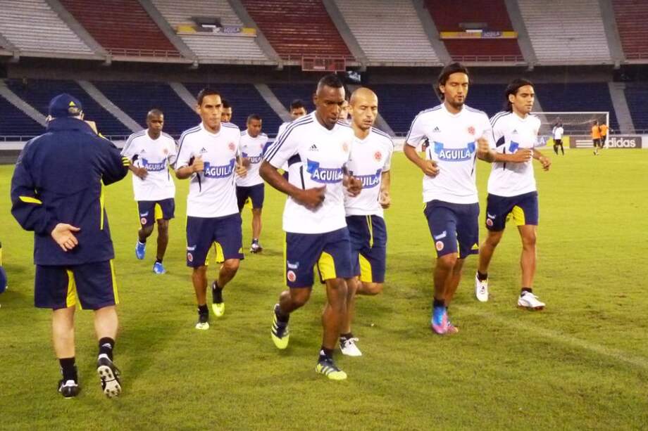 Jugadores de la Selección Colombia en el Metropolitano. / Cortesía Colfútbol