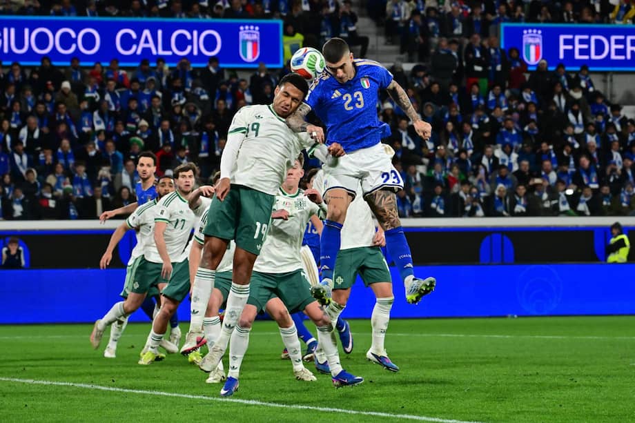 La selección de Italia le ganó a Irlanda del Norte.