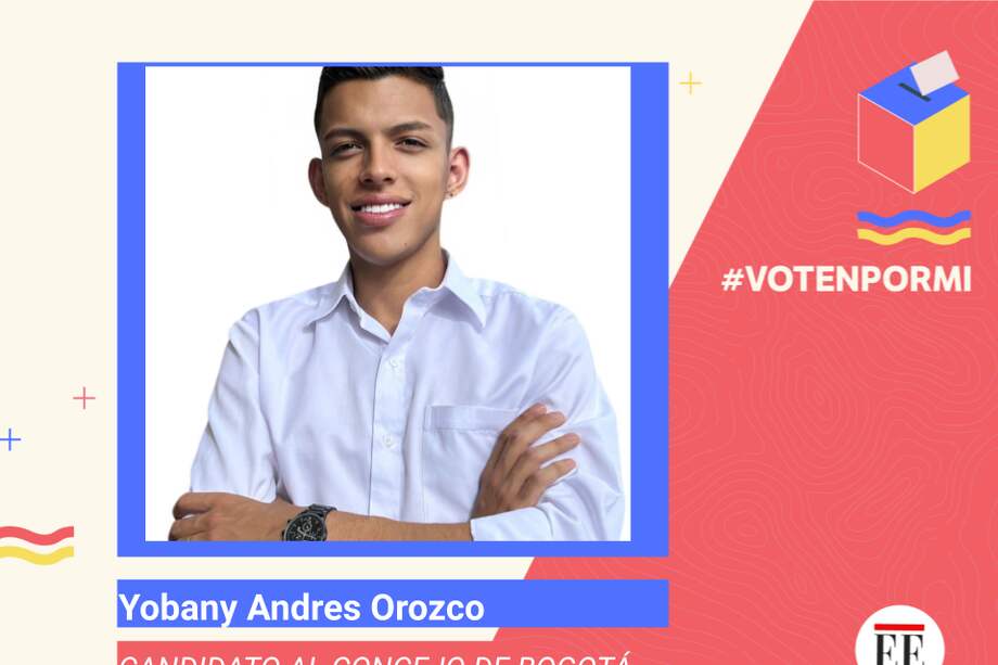 Yobany Andrés Orozco Rodríguez, candidato al Concejo de Bogotá.