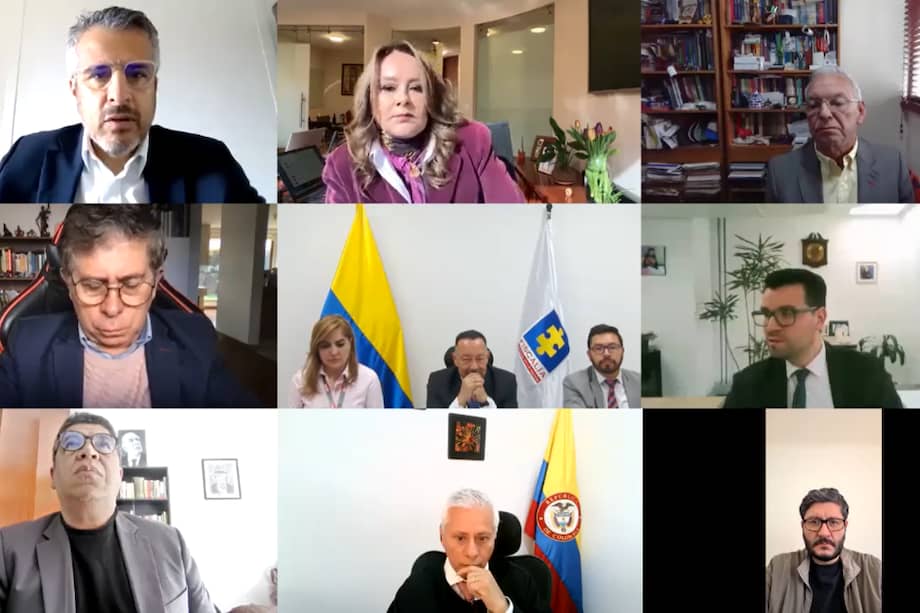 La audiencia se adelanta de forma virtual, ante el despacho del magistrado Jorge Emilio Caldas Vera.