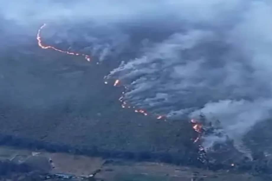El incendio ocurre en la vereda Carrizal. Ya hay bomberos en el lugar.