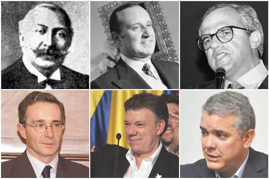 Rafael Reyes, Misael Pastrana, Ernesto Samper, Álvaro Uribe, Juan Manuel Santos e Iván Duque son algunas de las presidencias que han tenido un manto de dudas por supuestas irregularidades en sus elecciones. / Archivo El Espectador