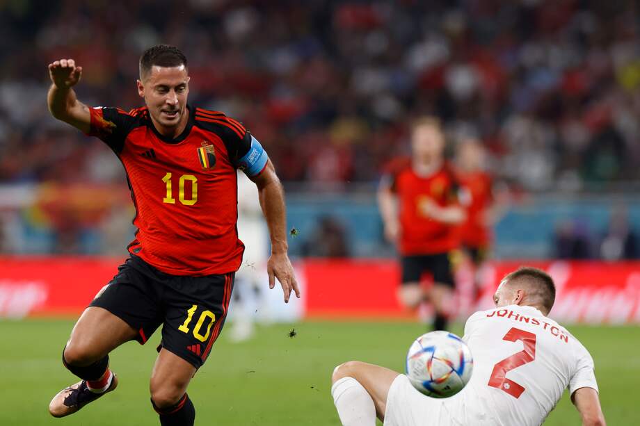 Eden Hazard en partido contra Dinamarca. //EFE/EPA/Rungroj Yongrit