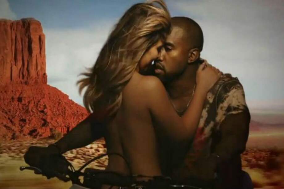 Kim Kardashian semidesnuda protagoniza nuevo video de su novio Kanye West