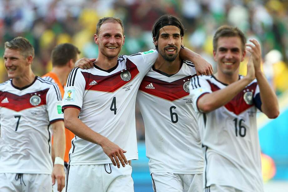 Benedikt Höwedes, Sami Khedira y Philipp Lahm. / EFE