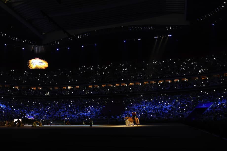 Así se ve la ceremonia en el Estadio Al Bayt.