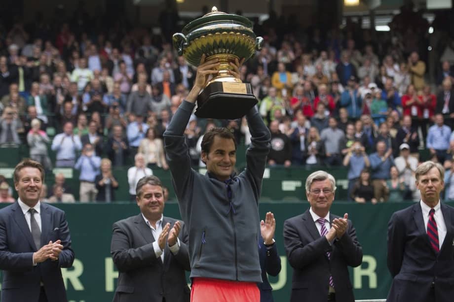 Roger Federer logró por octava vez ganar el torneo de Halle. Foto: AFP