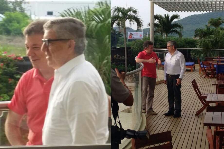 Primeras imágenes del expresidente Gaviria como jefe de campaña de Juan Manuel Santos